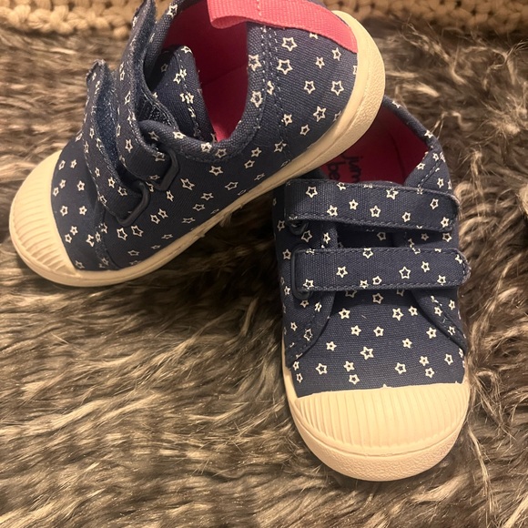 Kids Star Pattern Navy Sneakers - Picture 1 of 2